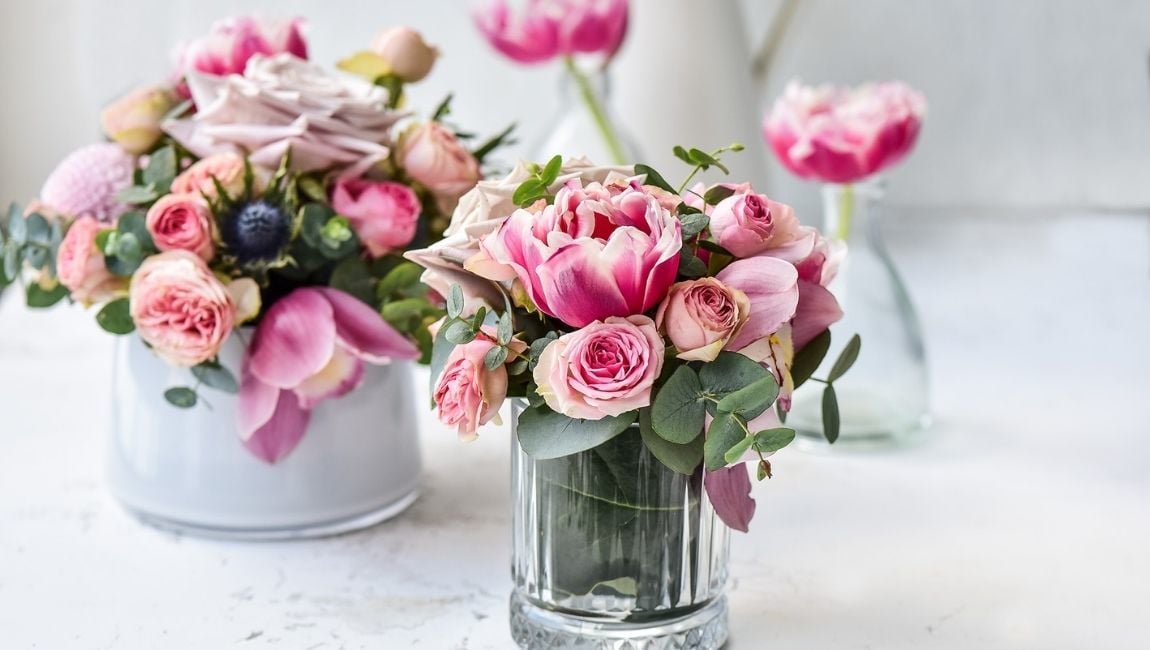 ROMANTİK PEMBE ÇİÇEKLER Büyük