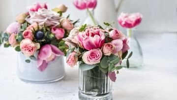 ROMANTİK PEMBE ÇİÇEKLER Büyük
