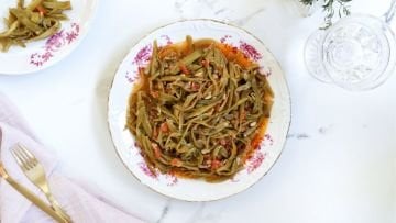 BADEMLİ ZEYTİNYAĞLI FASULYE